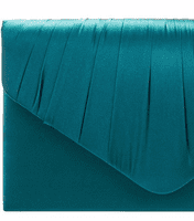 Teal Clutch Bag Satin Evening Bag