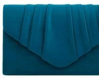 Teal Clutch Bag Women's Faux Suede Evening Bag
