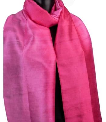 Thai Silk Scarf Women's Hot Pink Wrap