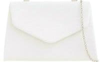 Top Handle Bag White Faux Leather Handbag