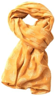 Treen Pattern Scarf in Mustard Yellow
