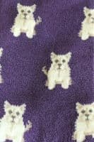Westie Dog Socks in Purple and Grey Men's West Highland Terriers Socks