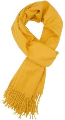 Yellow Scarf for Women or Men Large Plain Warm and Cosy Mustard Wrap
