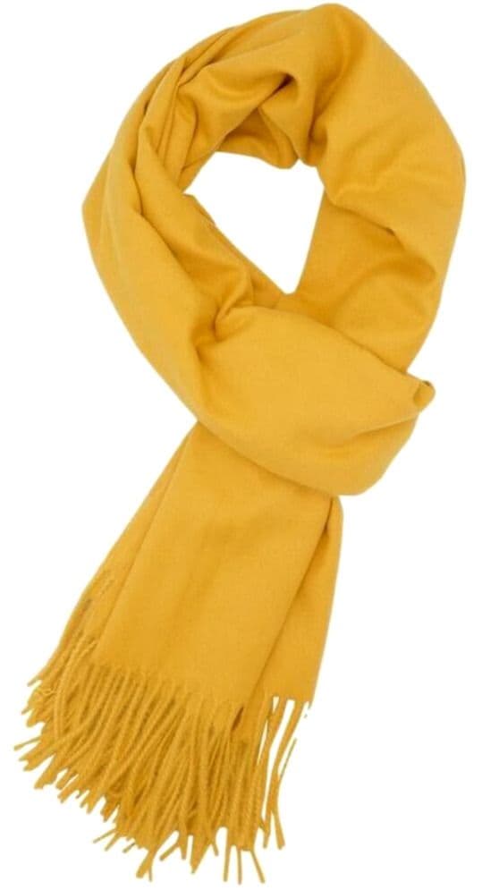 Yellow Scarf for Women or Men Large Plain Warm and Cosy Mustard Wrap