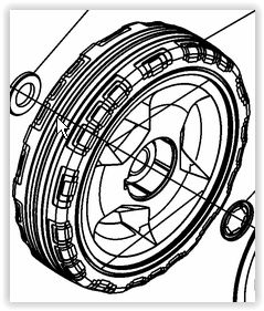 Karcher puzzi 10/1 & 10/2 Machine main wheel 2013 onwards (Anthracite Units)