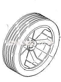 Karcher puzzi 100/200 Machine main wheel for Yellow units