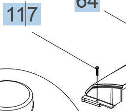Karcher Puzzi Screw for on/off switch, black body trim
