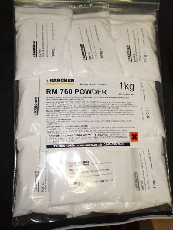 Rm760 Karcher RM760 Press & Ex Powder 1Kg (apprx) Packeted in convenient 100g ...