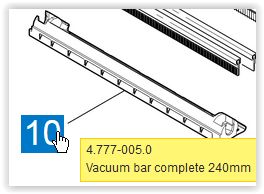 Puzzi 10/1 and Puzzi 10/2 Vacuum Bar for Floortool