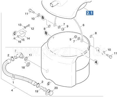 Waste Water Bucket - puzzi 300/400/400E