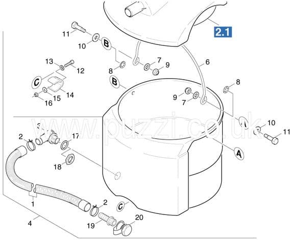 Waste Water Bucket - puzzi 300/400/400E