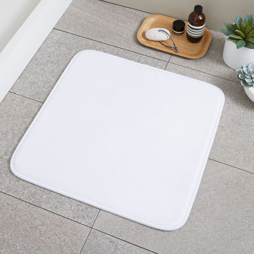 Catherine Lansfield AntiBacterial Memory Foam White Shower Mat