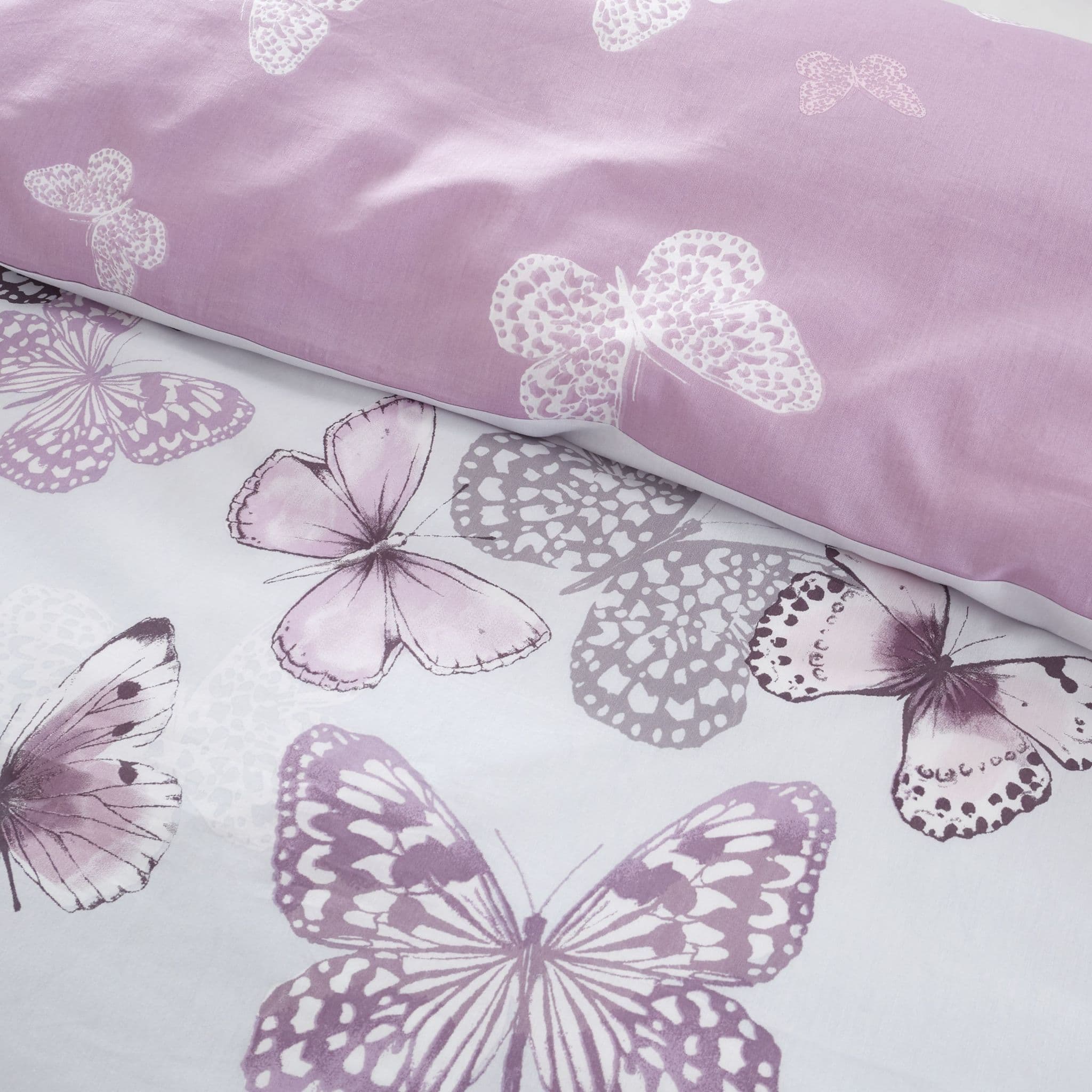 Set Copripiumino Catherine Lansfield Enchanted Butterfly - Matrimoniale Rosa Reversibile