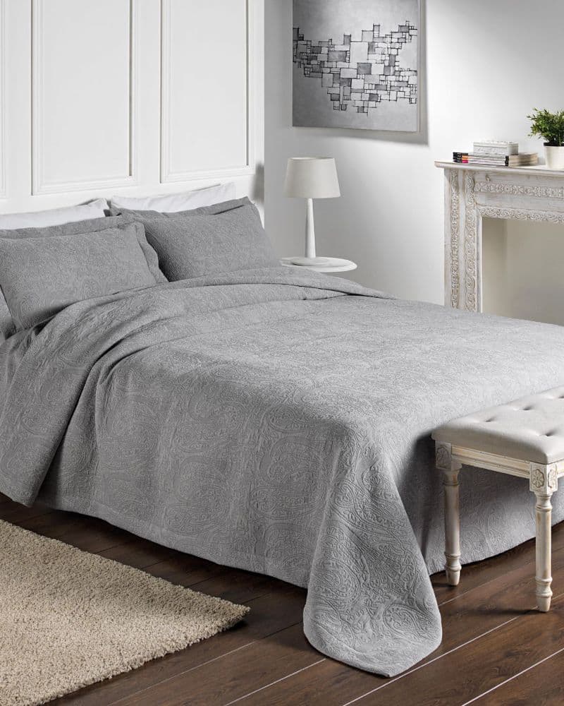 Design Port Kashmir Grey Bedspread