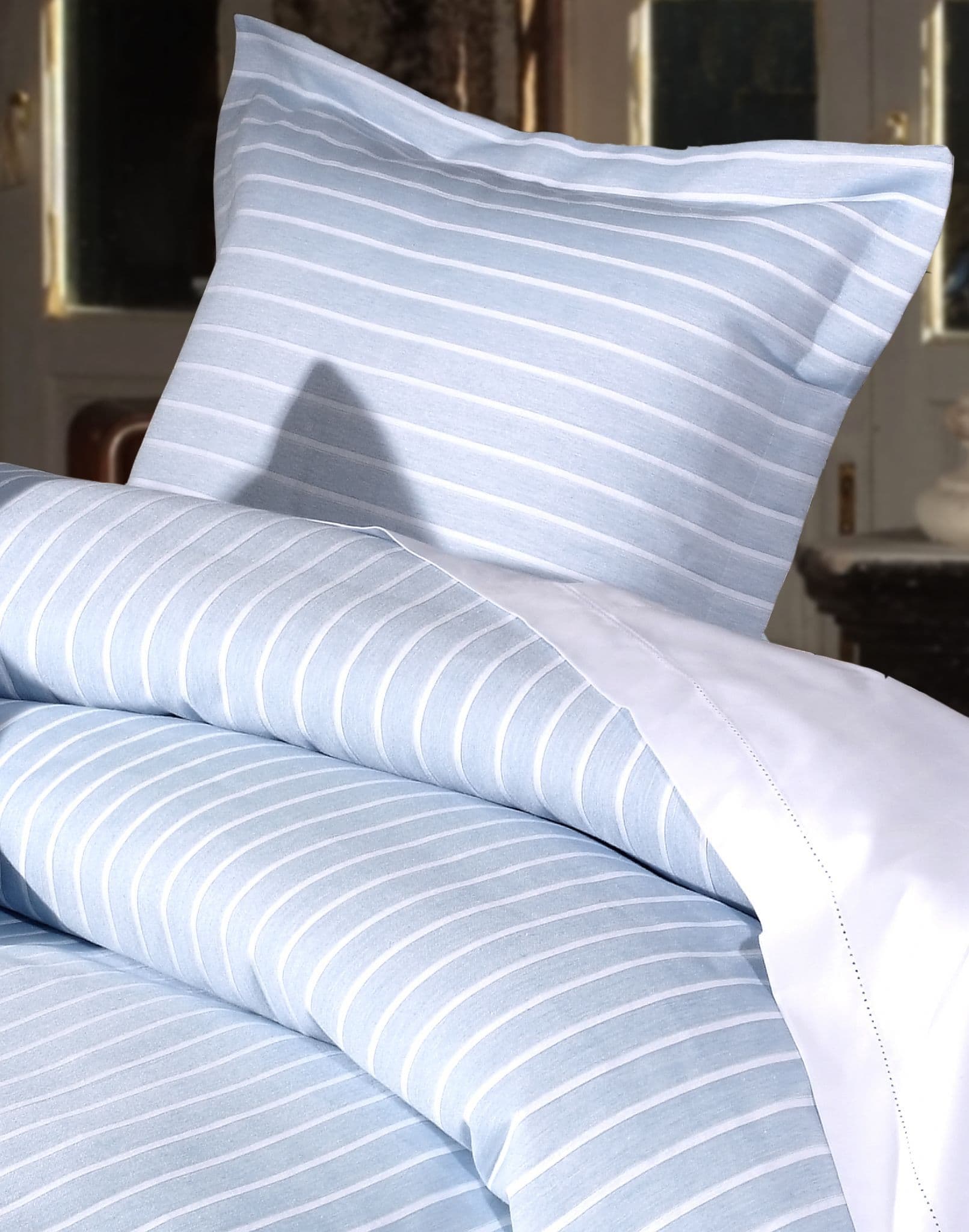Design Port Stripes Sky Blue Duvet Cover Set