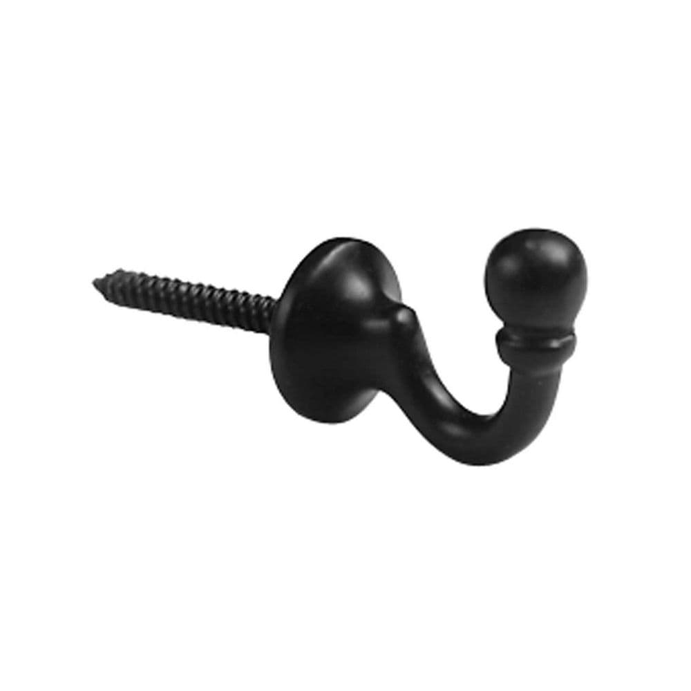 Hallis Ball Metal Curtain Tieback Hooks Pair Black