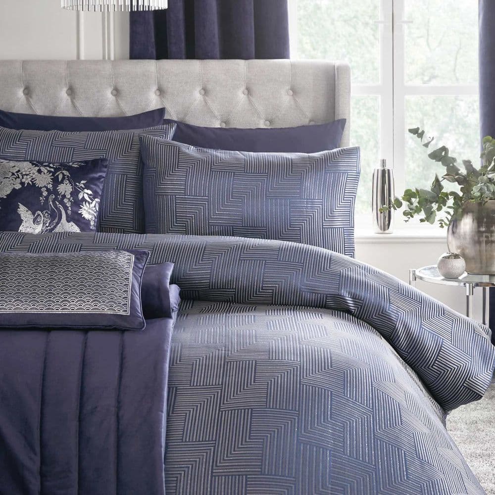 Laurence LlewelynBowen Palladio Navy Duvet Cover Set