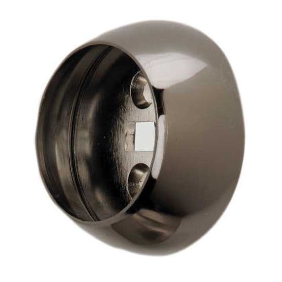 Neo 35mm Metal Curtain Pole Recess Brackets Pair Black Nickel