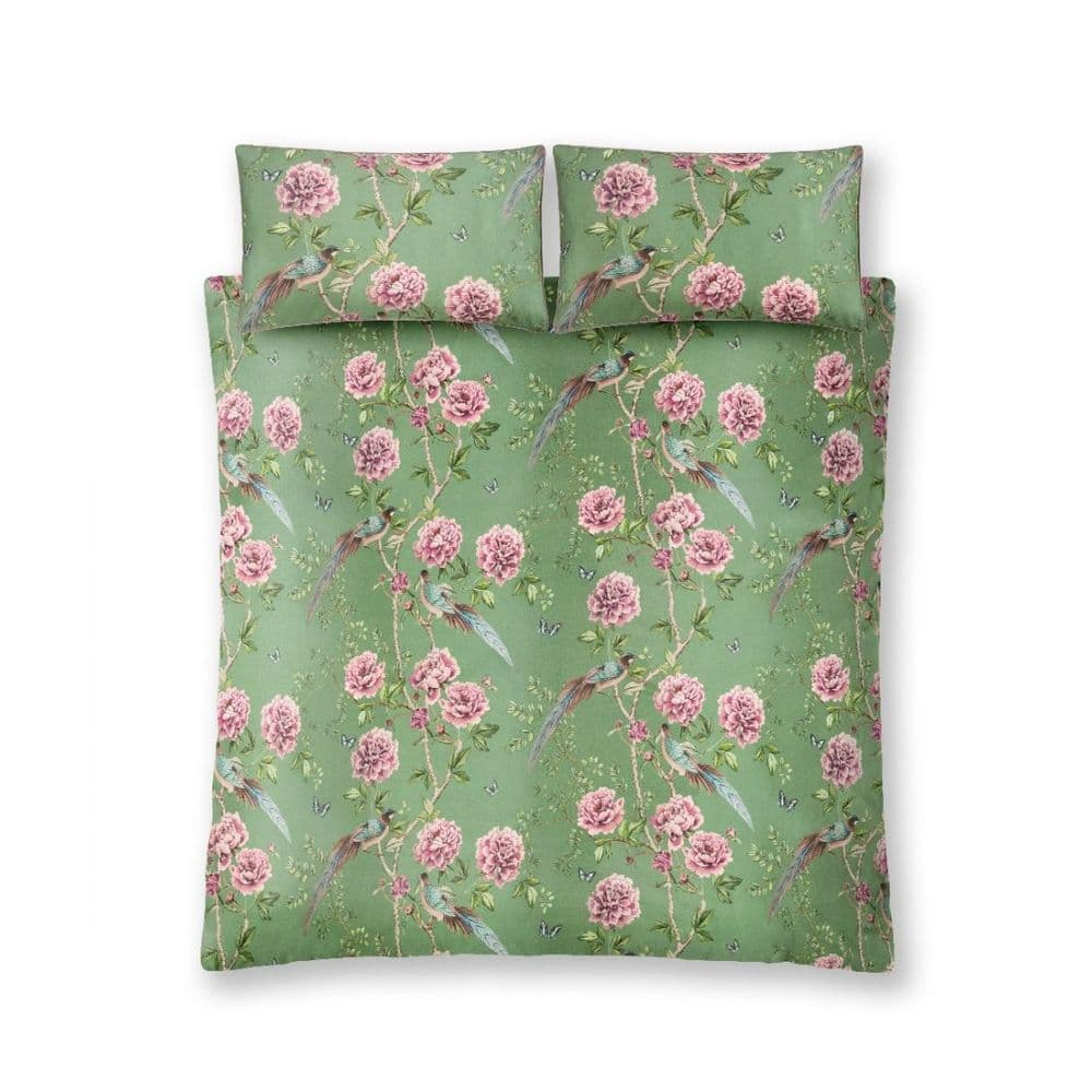Paloma Home Vintage Chinoiserie Jade Duvet Cover Set