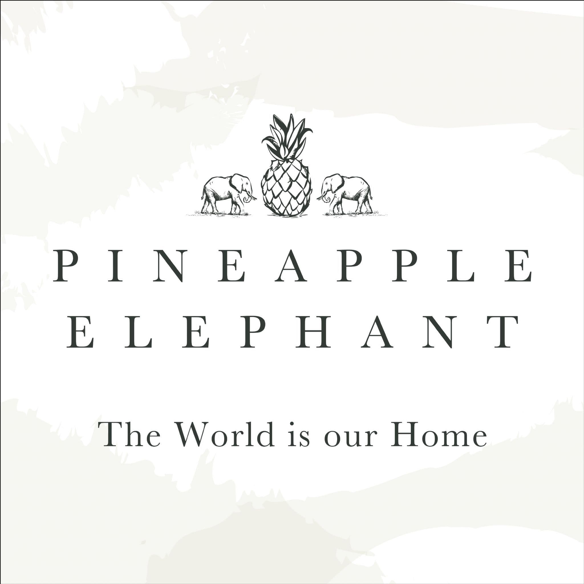 Pineapple Elephant Afra Cotton Muslin White Duvet Cover Set