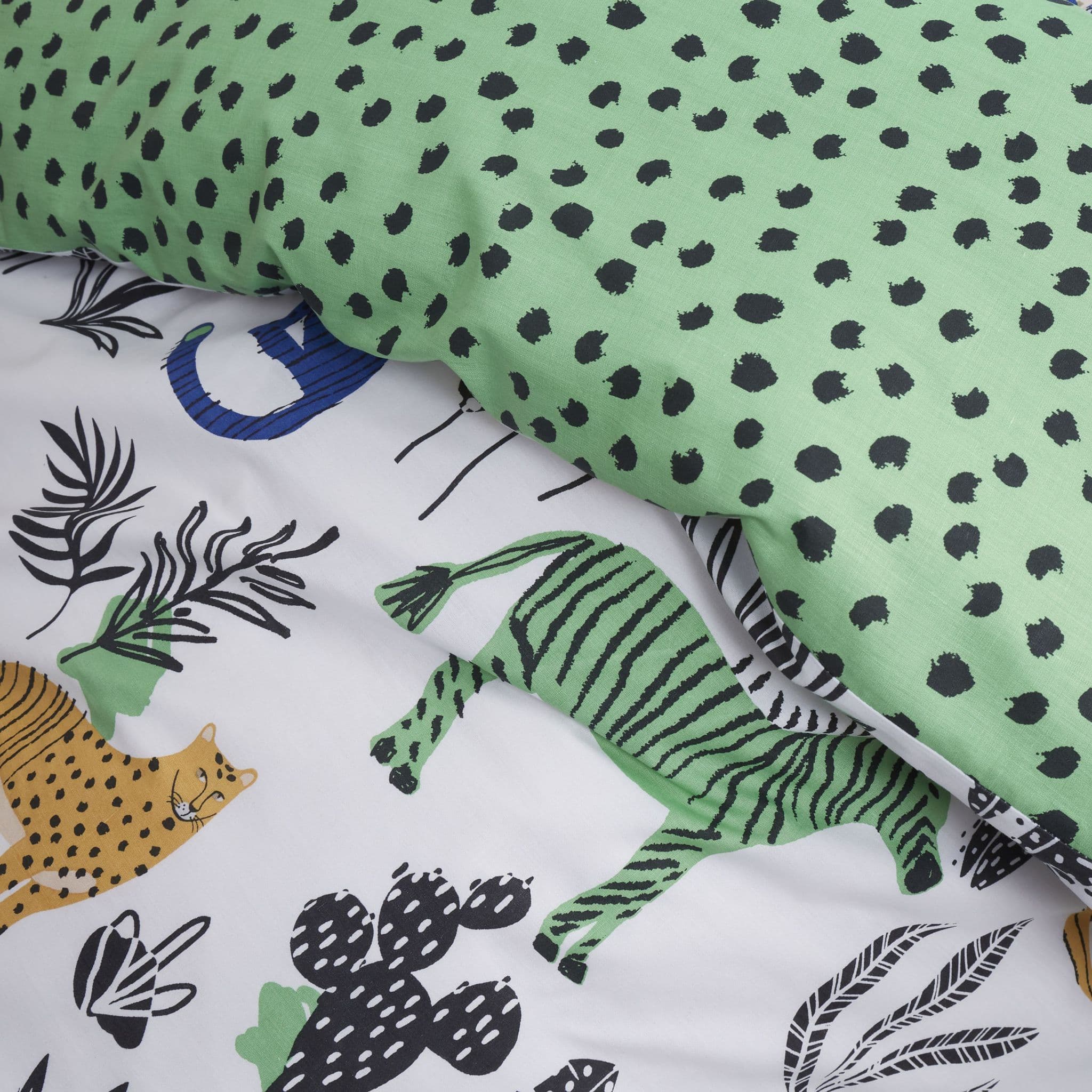Pineapple Elephant Wild Jungle Animals Duvet Cover Set