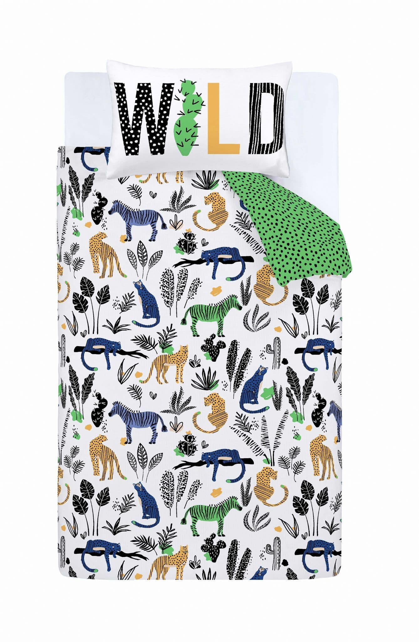Pineapple Elephant Wild Jungle Animals Duvet Cover Set