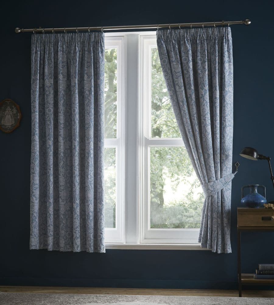 Portfolio Home Cornflower Blue Pencil Pleat Curtains