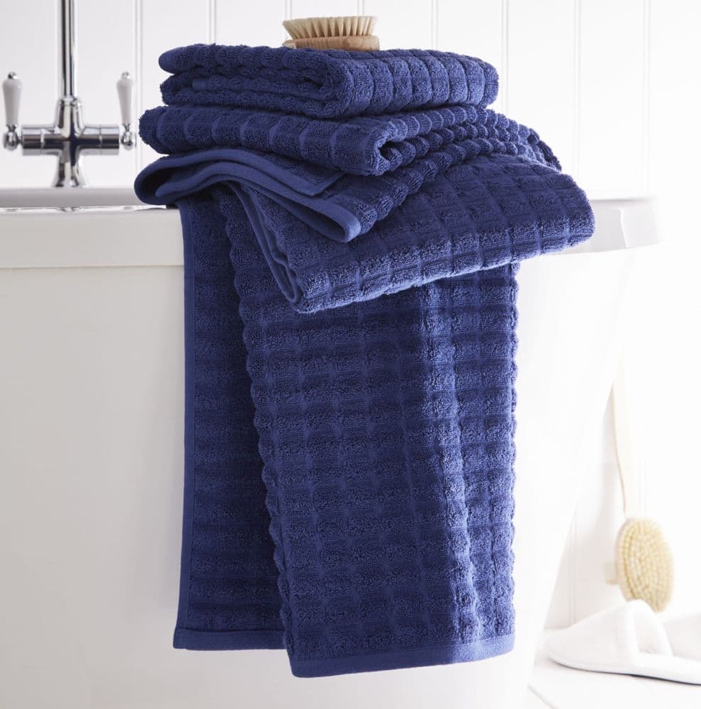 Portfolio Home Geo Royal Blue Bath Towels