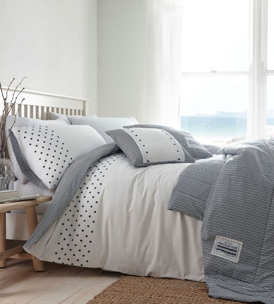 Portfolio Home New England Navy & White Duvet Cover Set