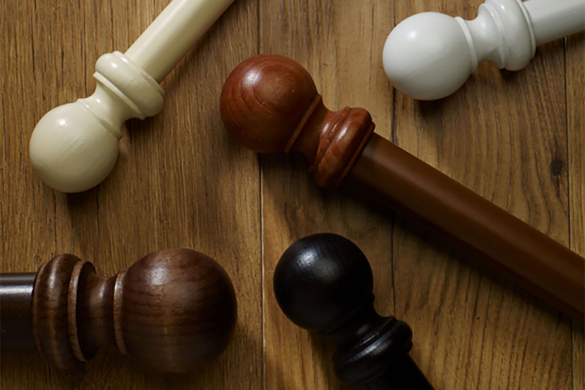 Rolls Woodline 35mm Wooden Curtain Pole Light Oak