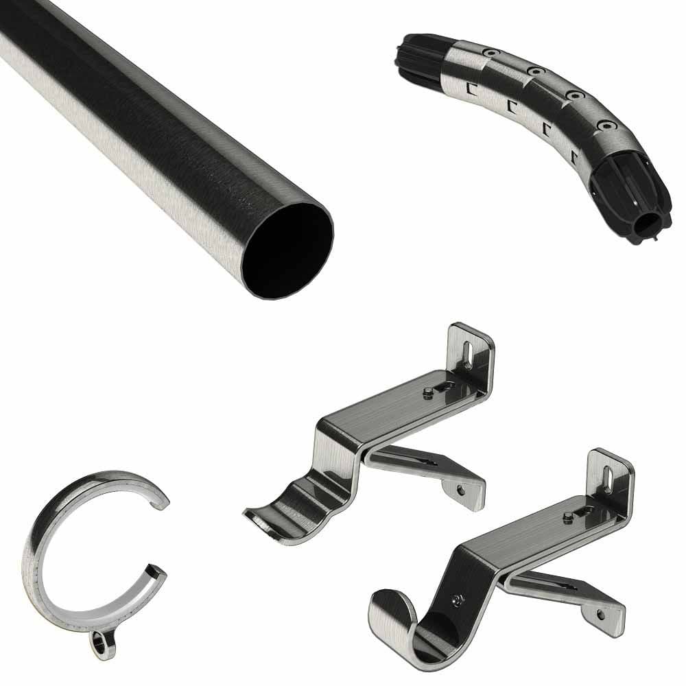 Swish Design Studio Cupola 28mm 3Sided Bay Window Curtain Pole Set