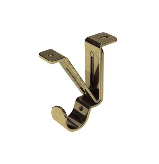 Swish Elements 28mm Top Fix Metal Curtain Pole Bracket Antique Brass