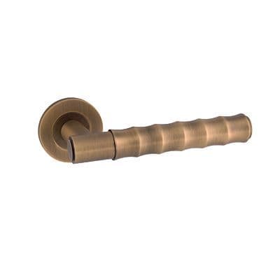 A&W Bamboo Lever On Rose -  Antique Brass