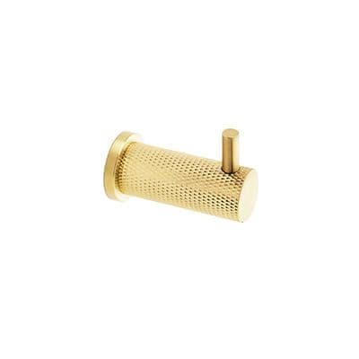 A&W Knurled Coat Hook - Satin Brass