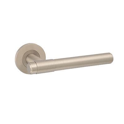 A&W Lever On Rose - Satin Nickel