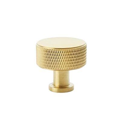 A&W Lucia Knurled Knob - Satin Brass