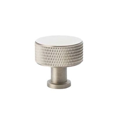 A&W Lucia Knurled Knob - Satin Nickel
