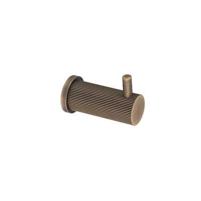 A&W Reeded Coat Hook - Antique Brass