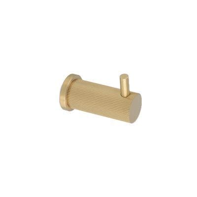 A&W Reeded Coat Hook - Satin Brass