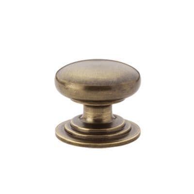 A&W Waltz Round Knob - Antique Brass