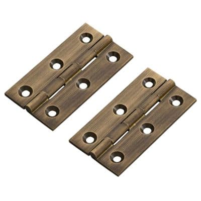 Antique Brass Cabinet Hinge - Pair