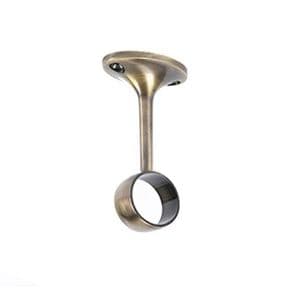 Antique Brass Centre Support for Round Hanging Rail