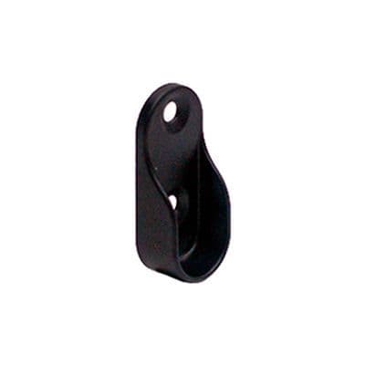 Black Oval Hanging Rail End Support Socket
