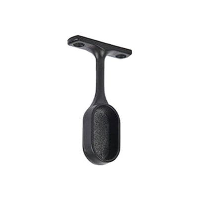 Black Stop End Support for Oval Hanging Rail