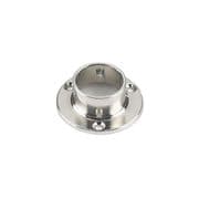 Brushed Nickel End Socket for Round Hanging Rail