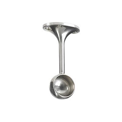 Brushed Nickel End Support for Round Hanging Rail