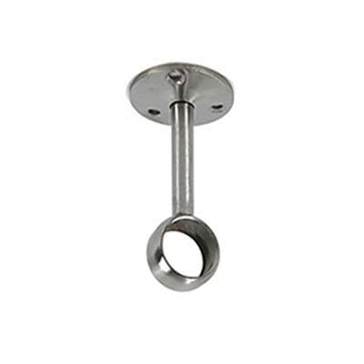 Brushed Stainless Steel Centre Support for Round Hanging Rail