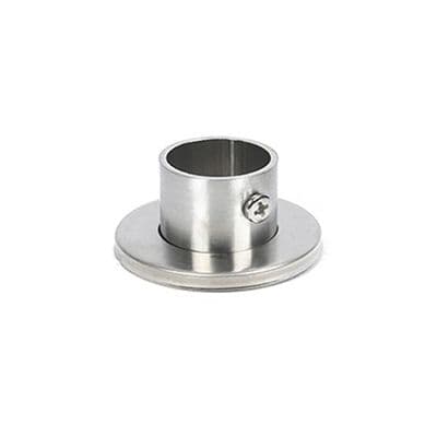 Brushed Stainless Steel End Socket for Round Hanging Rail