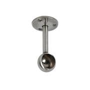 Brushed Stainless Steel End Support for Round Hanging Rail