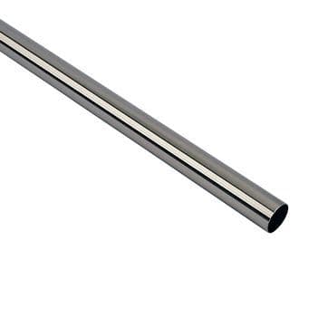 Brushed Stainless Steel Round Wardrobe Rail